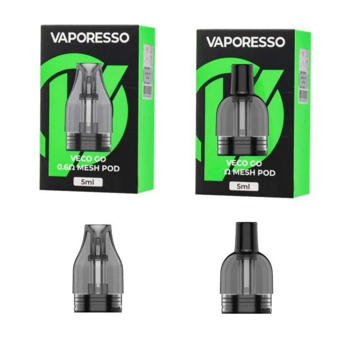 VAPORESSO VECO GO REPLACEMENT PODS (2-Pack) VAPORESSO VECO GO REPLACEMENT PODS (2-Pack)